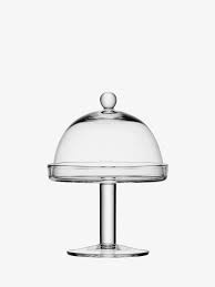 Glass cake stand and dome. Cakestand Dome 15cm Clear Vienna Collection Lsa Tableware