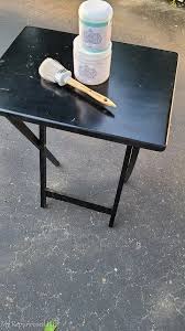 T V Tray Table Makeover My Repurposed Life Rescue Re Imagine Repeat In 2020 Table Makeover Tv Tray Table Tray Table