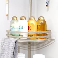 In stock & ready to ship. Bino Tension Pole Corner Shower Caddy Brushed Nickel Shower Organizer Shower Shelf Shower Rack Shower Storage Bathroom Caddy Shower Corner Shelf Shower Shelves Shower Caddy Corner Shower Shelf Shower Caddies Storage
