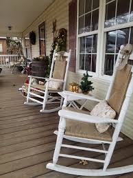 Winter Porch After Christmas Country Front Porches Porch Chairs Country Porch