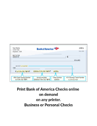 Print a bank deposit ticket with excel paco hope. Bank Of America Checks Print Instantly Online On Demand On Any Printer Bank Of America Doctors Note Template Teaching Money