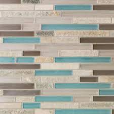 Cerulean Blue Glass Mosaic Brown Tile Bathroom Kitchen Backsplash Designs Master Bathroom Update