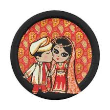 Indian Wedding Cute Bride Groom Cartoon Paper Plate Modern Gifts Cyo Gift Idea Bride And Groom Cartoon Indian Wedding Bride Wedding Gifts For Bride And Groom