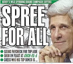 John Kerry still spending big, but coffers dip to $1.5m