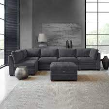 Our inventory of reclining and stationary sectionals are available in fabric, leather, and upholstery in a variety of styles to complement any home decor. Tisdale Fabric Sectional With Storage Ottoman Costco