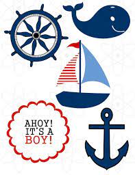 Nautical Theme Baby Shower By Atomdesign On Etsy 6 00 Nautical Baby Shower Baby Shower Nautical Theme Baby Boy Shower