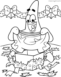 Download and print these patrick star coloring pages for free. Patrick Star Opens The Present Box Coloring Page Coloringall