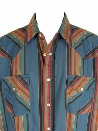 Ely Cattleman Western Shirt Size 16 5 Pearl Snaps Blue Gray