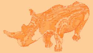Voxel factory, the 3d printing solution you need in montreal, quebec, canada. Voxel Design Of A Rhino 2065553 Vector Art At Vecteezy