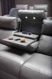 Home Theater Furniture Reclining Sofas Chairs And More With Hi Tech Console Features Premium Home Theater Room Design Home Cinema Room Home Theater Design