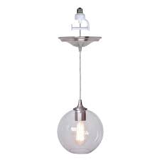 Pendant That Converts Recessed Light Worth Home Products 1 Light Brushed Nickel Instan Recessed Light Conversion Kit Screw In Pendant Light Recessed Lighting