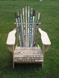 hockey stick chair hockey stick furniture adirondack chair hockey decor