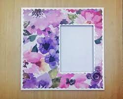Floral Picture Frame 5x7 White Picture Frame With Flowers Etsy Handmade Flowers Paper Flower Picture Frames 3d Paper Flowers