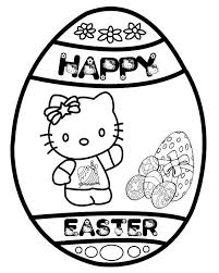 Each contains the words happy easter. Print Hello Kitty Happy Easter Egg Coloring Page Coloring Library