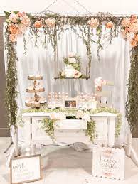 Blush Floral Baby Shower Decor Girl Baby Shower Decorations Fancy Baby Shower Floral Baby Shower