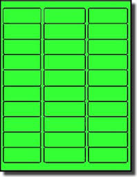 30 up mailing labels used as mailing labels / return address labels : 3 000 Label Outfitters 2 5 8 X 1 Imches Neon Fluorescent Green Laser Only Labels 100 Sheets Same Size As Avery 5160 Buy Online In Bahamas At Bahamas Desertcart Com Productid 20041912
