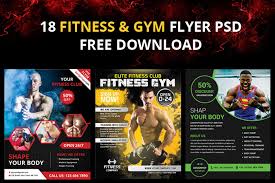 18 Gym and Fitness Flyer PSD Free Download - DesignYep