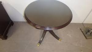 Perfect coffee table for a small space or use it as an accent table! Deilcraft Mahogany Round Occasional Tables