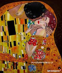 Jego uniwersalny przekaz oraz ekspresyjna forma jest stałą inspiracją dla innych artystów. Gustav Klimt Pocalunek 60x70 Cm Piekny Obraz Olejny Szczecin Sprzedajemy Pl