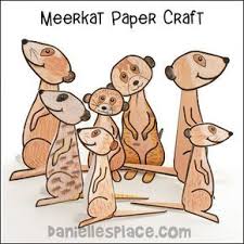 Meerkat 3d Paper Craft For Kids Meercat Craft Www Daniellesplace Com Animal Crafts For Kids Zoo Crafts Animal Crafts