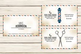 Each template is designed with images and colors that compliment a barber shop. Barbershop Business Card 250148 Business Cards Design Bundles