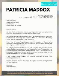 Your cover letter is your chance to show off your most professional, most intelligent, most hirable self. Warehouse Associate Cover Letter Samples Templates Pdf Word 2021 Warehouse Associate Cover Letters Rb
