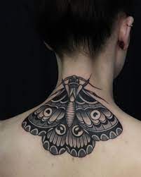 Tattoo Girl Tattoo Neck Tattoo Moth Moth Tattoo Triangle Neck Tattoo Neck Tattoos Women