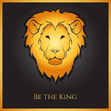 Camiseta De La Impresión De La Manera Con La Cabeza Del León De La Corona Y  Remolinos. Rey Ilustraciones svg, vectoriales, clip art vectorizado libre  de derechos. Image 62199643