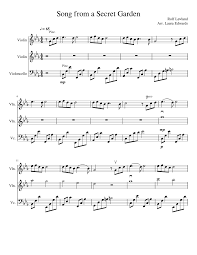 2 parts • 4 pages • 03:48 • jan 24, 2021 • 24 views. Song From A Secret Garden Sheet Music For Violin Cello Mixed Trio Musescore Com