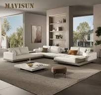 Novo tecido de canto nórdico grande apartamento sofá high-end designer  estilo minimalista algodão e linho multi assento sofá para villa -  AliExpress