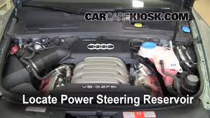 Follow These Steps To Add Power Steering Fluid To A Audi A6 2005 2011 2008 Audi A6 3 2l V6
