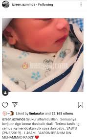 Ya, memang saya hamil empat bulan. Tahniah Izreen Azminda Timang Cahaya Mata Lelaki Murai My