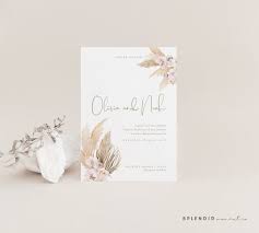 Pampas Grass Wedding Invitation Template Bohemian Wedding Etsy In 2021 Outdoor Wedding Invitations Wedding Invitations Bohemian Wedding Invitations