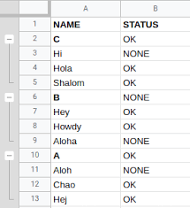 If your sheet includes a header row, freeze the first row. Sort Grouped Rows Google Sheets Stack Overflow