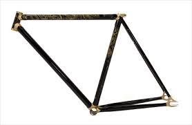 Black And Gold Paint Job Bike Frame Steel Art Bike Frame Bike