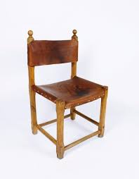 Set Of Six Hungarian Folk Art Rustic Carved Oak And Leather Dining Chairs Dining Chairs Leather Dining Chairs Chair