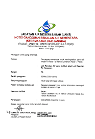 Dalam kenyataan media air selangor, pihaknya henti. Notis Kecemasan Gangguan Bekalan Jabatan Air Negeri Sabah ÙÙŠØ³Ø¨ÙˆÙƒ