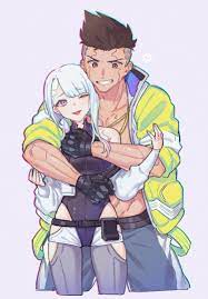 lucy and david martinez (cyberpunk and 1 more) drawn by kome_1022 | Danbooru