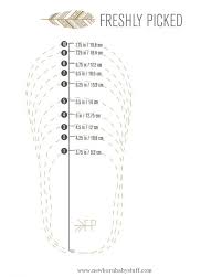 Crochet Baby Booties Shoe Size Chart For When I Make Baby