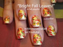 The below design is easy and simple and suitable for beginners. Fall Flower Nail Art Fall Leaves Nail Art Autumn Flower Nail Art Autumn Leaf Nail Art Leaves Nail Art Flowers Nail Art Fall Color Nail Art Fall Nail Ideas Autumn Nail Designs