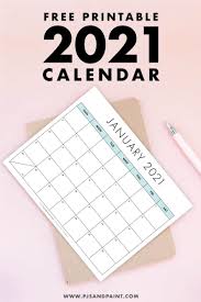 Free Printable 2021 Calendar Sunday Start In 2020 Planner Printables Free 2021 Calendar Daily Calendar Printable