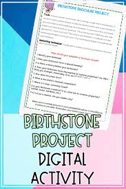 Birthstone Rocks And Mineral Distance Learning Project In 2020 Upper Elementary Resources Upper Elementary Science Learning Projects
