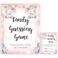 Some people love it, some people would rather pass. Candy Guessing Game Pink Elephant Printable Baby Shower Games Ohhappyprintables
