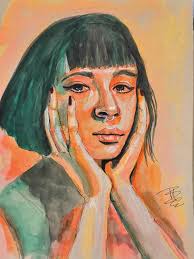 A couple of paintings done today...that's what getting up at 4:30 AM will  do for productivity!! I finished my commission piece and a smaller floral  sketch too. First: WISTERIA AND FRIEND. (commission)