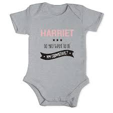 Will you be my godmother onesie. Personalised Baby Romper Will You Be My Godmother Yoursurprise