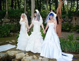 Kitten Brynn And Doll S Rainbow Garden Of Poly Love Three Bride Wedding Lesbian Bride Offbeat Bride Wedding Bride