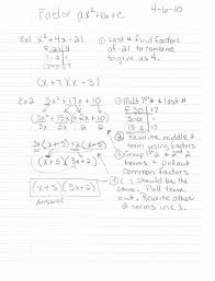 Show your answer using both words and mathematical notation. Factoring Ax2 Bx 2 C Worksheet Printable Worksheets And Activities For Teachers Parents Tutors And Homeschool Families