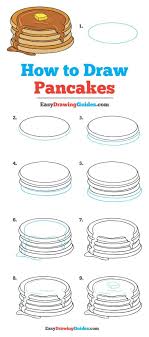 How To Draw Pancakes Really Easy Drawing Tutorial Drawing Tutorial Easy Pancake Drawing Food Drawing Easy