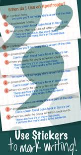 Giving Feedback To Your Students About Their Writing Is So Much Easier With Stickers Writing Assessment Teacher Helper Possessive Nouns