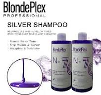BlondePlex 400ml Organic Hair Silver Shampoo OEM ODM Anti-Yellow Cream with  Purple Touch
